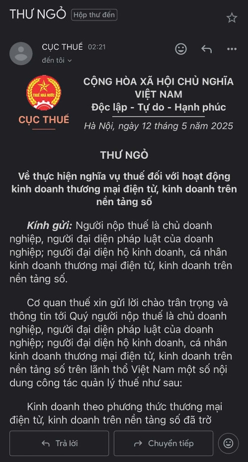 Nhận được mail của Cục Thuế kèm mã QR lúc 3h sáng: Cách nhận biết “hàng real” rất đơn giản- Ảnh 5. Nhận được mail của Cục Thuế kèm mã QR lúc 3h sáng: Cách nhận biết “hàng real” rất đơn giản- Ảnh 5.