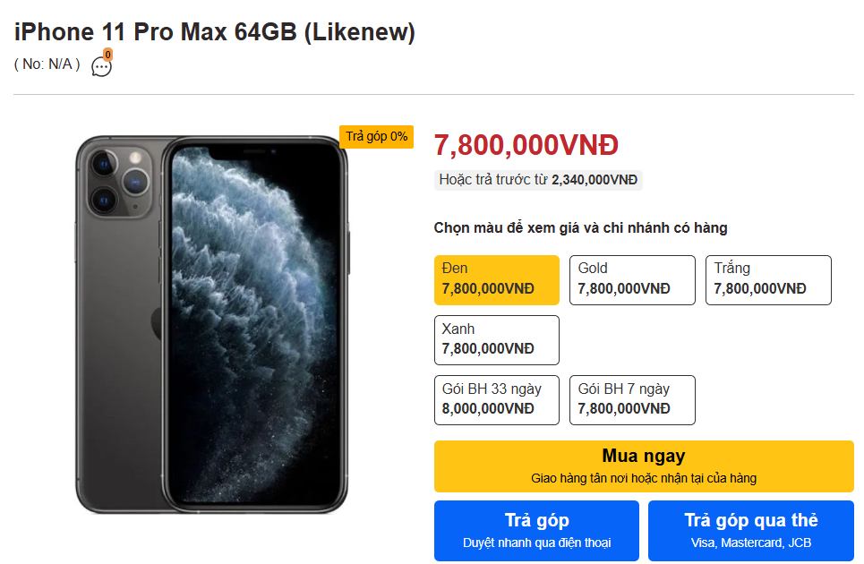 Giá nhiều mẫu iPhone cũ giảm mạnh, chỉ 7,8 triệu đồng là mua được iPhone 11 Pro Max- Ảnh 2. Giá nhiều mẫu iPhone cũ giảm mạnh, chỉ 7,8 triệu đồng là mua được iPhone 11 Pro Max- Ảnh 2.
