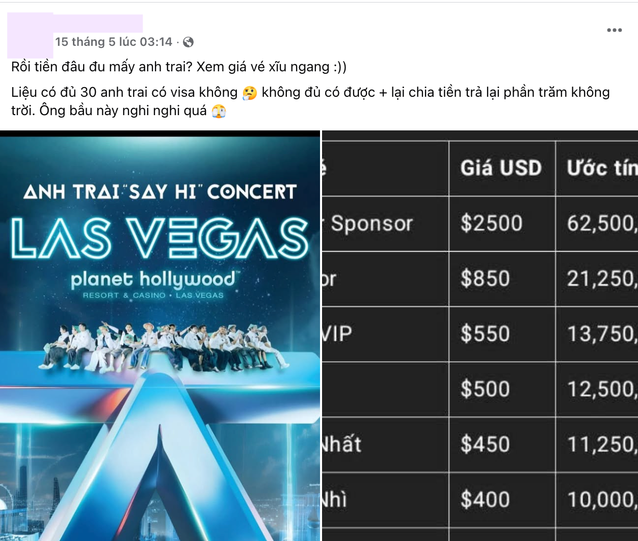 Concert Anh Trai Say Hi tại Mỹ đắt gấp 4 lần concert BTS và BLACKPINK, bị chê “ảo giá” nhưng lượng bán gây bất ngờ- Ảnh 5. Concert Anh Trai Say Hi tại Mỹ đắt gấp 4 lần concert BTS và BLACKPINK, bị chê “ảo giá” nhưng lượng bán gây bất ngờ- Ảnh 5.