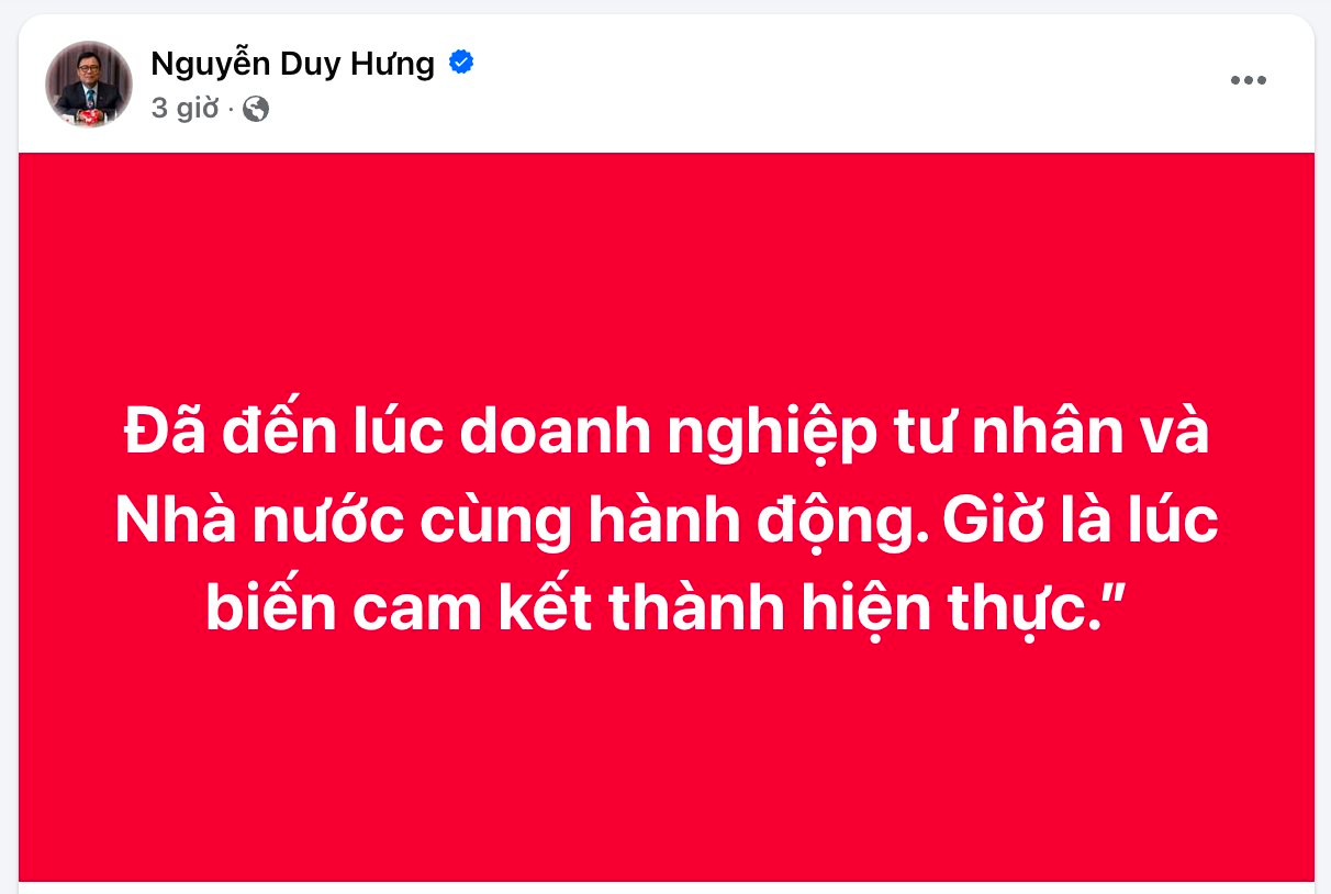 Chủ tịch SSI Nguyễn Duy Hưng: Đã đến lúc doanh nghiệp tư nhân và Nhà nước cùng hành động- Ảnh 1. Chủ tịch SSI Nguyễn Duy Hưng: Đã đến lúc doanh nghiệp tư nhân và Nhà nước cùng hành động- Ảnh 1.