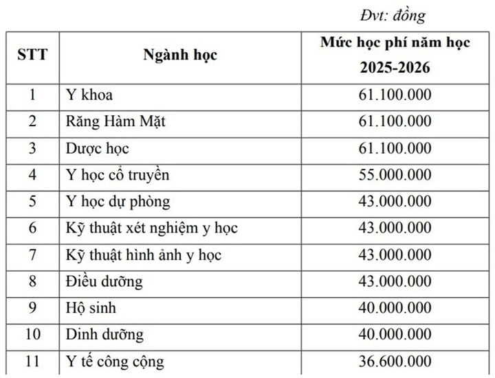 Học phí các trường Y Dược tăng cao trong năm 2025- Ảnh 2. Học phí các trường Y Dược tăng cao trong năm 2025- Ảnh 2.