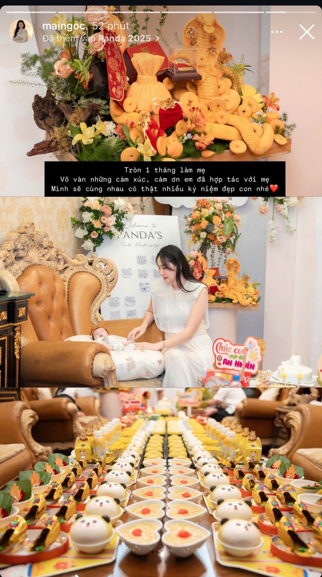 MC Mai Ngọc tổ chức tiệc đầy tháng hoành tráng cho con, để lộ mối quan hệ với nhà chồng- Ảnh 2. MC Mai Ngọc tổ chức tiệc đầy tháng hoành tráng cho con, để lộ mối quan hệ với nhà chồng- Ảnh 2.