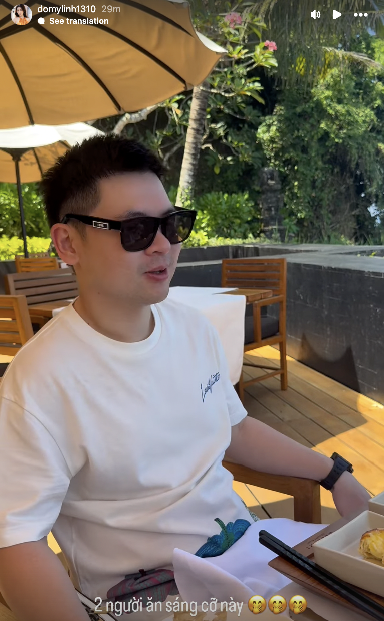 "Dâu hào môn" Đỗ Mỹ Linh tung ảnh hẹn hò Chủ tịch Hà Nội FC ở nước ngoài, bữa sáng thượng lưu gây chú ý- Ảnh 3. "Dâu hào môn" Đỗ Mỹ Linh tung ảnh hẹn hò Chủ tịch Hà Nội FC ở nước ngoài, bữa sáng thượng lưu gây chú ý- Ảnh 3.