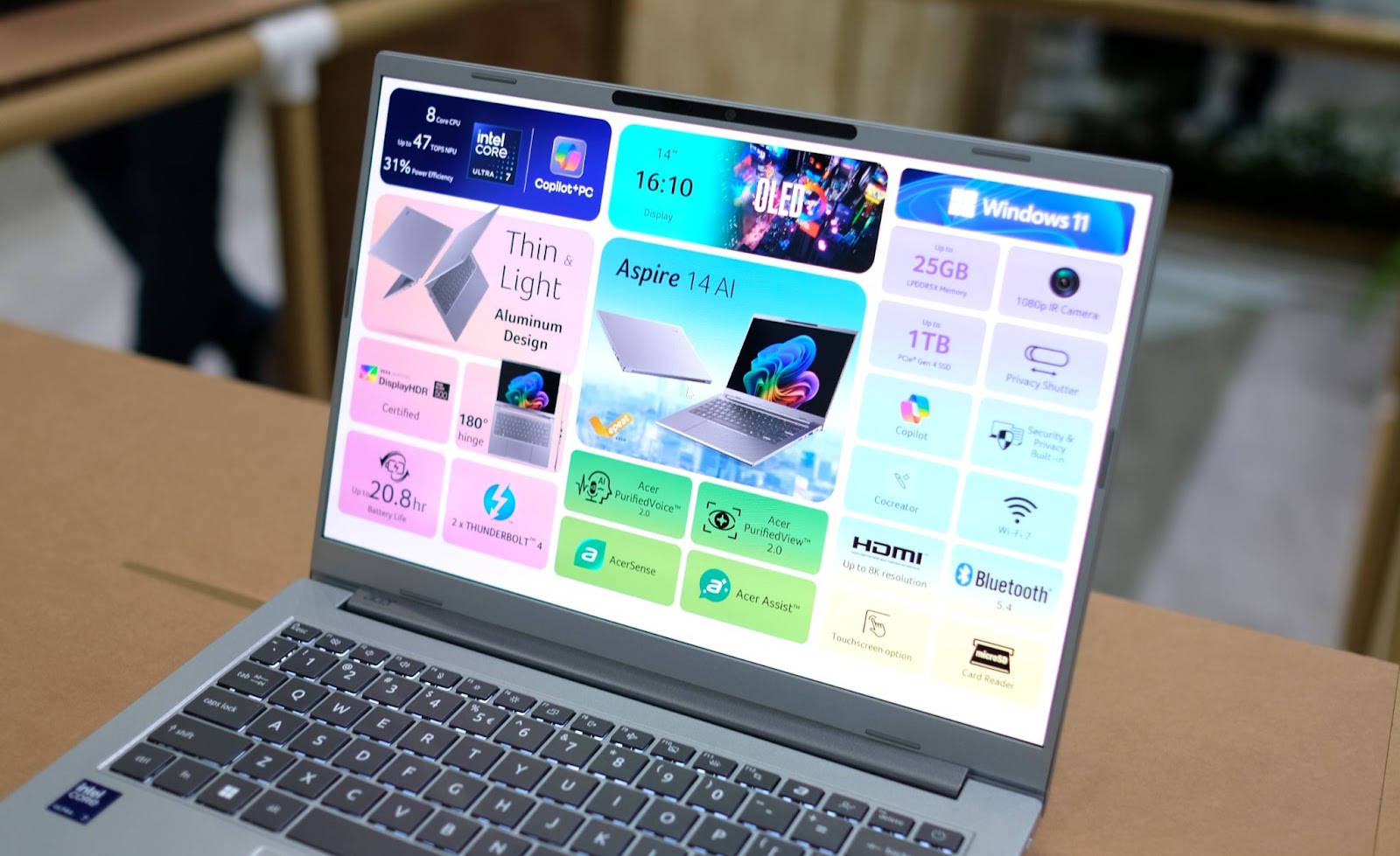 Acer trình làng loạt laptop mỏng nhẹ, tích hợp AI xịn sò tại Computex 2025- Ảnh 5. Acer trình làng loạt laptop mỏng nhẹ, tích hợp AI xịn sò tại Computex 2025- Ảnh 5.