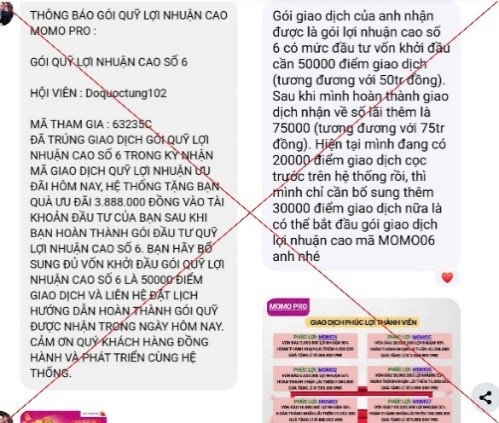 Đầu tư qua MoMo Pro giả mạo, người đàn ông mất hơn 300 triệu đồng- Ảnh 1. Đầu tư qua MoMo Pro giả mạo, người đàn ông mất hơn 300 triệu đồng- Ảnh 1.