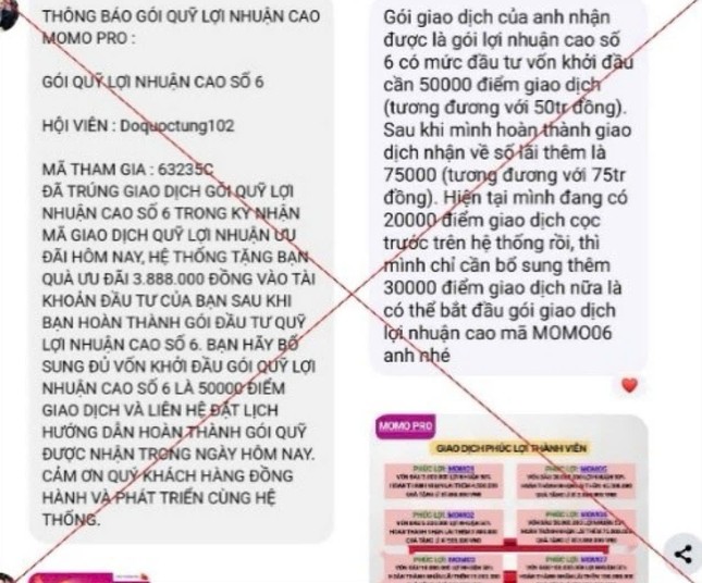 Cảnh báo thủ đoạn lừa đảo khi tham gia đầu tư qua ứng dụng Momo Pro giả mạo- Ảnh 1. Cảnh báo thủ đoạn lừa đảo khi tham gia đầu tư qua ứng dụng Momo Pro giả mạo- Ảnh 1.