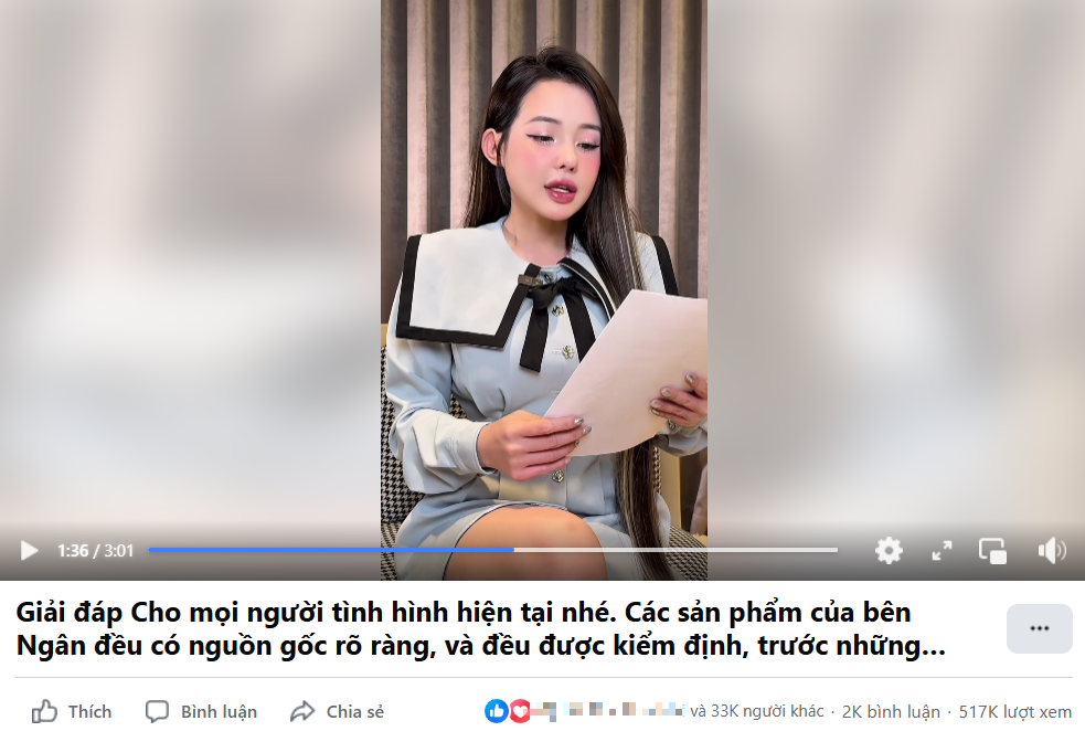 Ngân 98 lên tiếng giữa lùm xùm sản phẩm giảm cân nghi chứa chất cấm- Ảnh 1. Ngân 98 lên tiếng giữa lùm xùm sản phẩm giảm cân nghi chứa chất cấm- Ảnh 1.