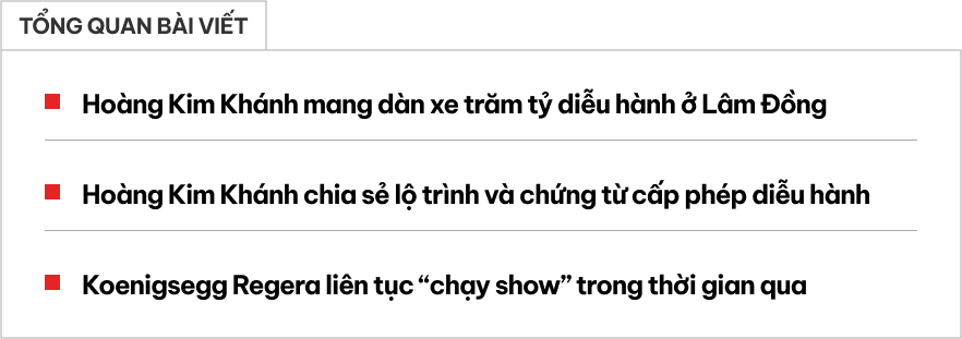 Đại gia Hoàng Kim Khánh lại mang Koenigsegg Regera đi ‘chạy show’ ở Lâm Đồng, lần này còn làm điều chưa từng có- Ảnh 1. Đại gia Hoàng Kim Khánh lại mang Koenigsegg Regera đi ‘chạy show’ ở Lâm Đồng, lần này còn làm điều chưa từng có- Ảnh 1.