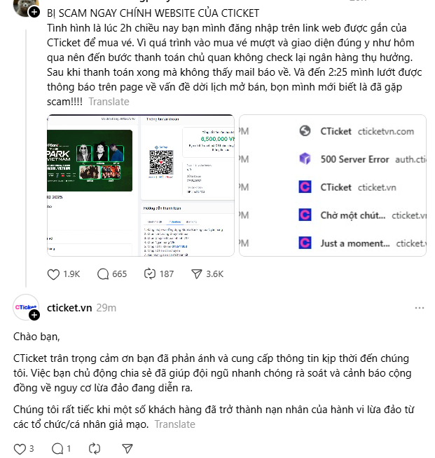 Fan bị lừa hàng triệu đồng vì web mạo danh bán vé siêu concert có G-Dragon, CL- Ảnh 2. Fan bị lừa hàng triệu đồng vì web mạo danh bán vé siêu concert có G-Dragon, CL- Ảnh 2.