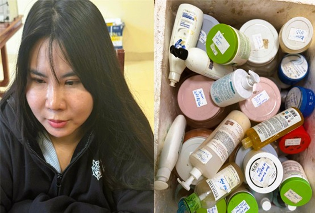 Người phụ nữ ở Thanh Hóa mua nguyên liệu 50.000 đồng/1 kg về "tự chế" mỹ phẩm bán kiếm lời- Ảnh 1. Người phụ nữ ở Thanh Hóa mua nguyên liệu 50.000 đồng/1 kg về "tự chế" mỹ phẩm bán kiếm lời- Ảnh 1.