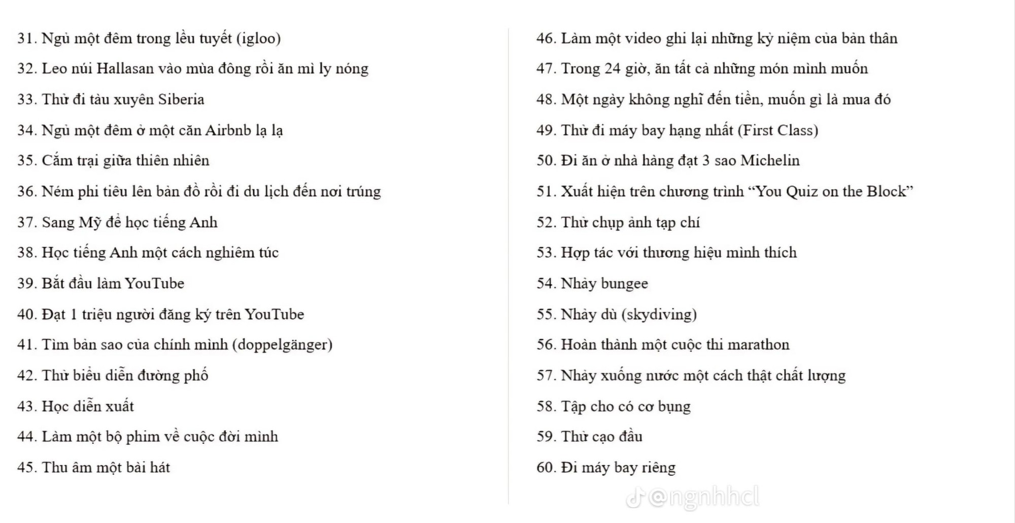 Người Việt bình luận về 100 mục tiêu của nữ YouTuber du lịch Người Việt bình luận về 100 mục tiêu của nữ YouTuber du lịch