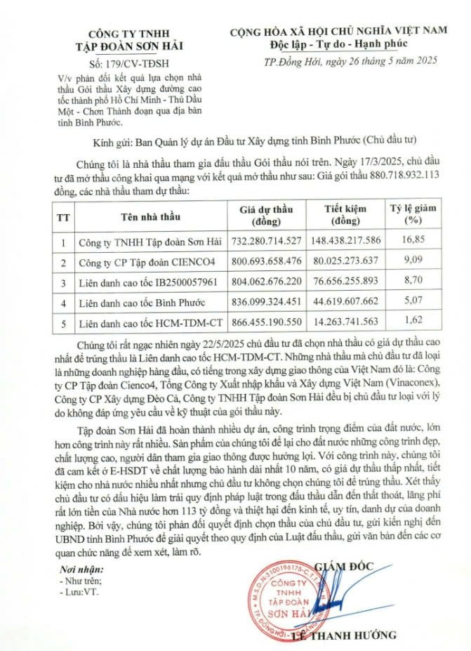 Trượt thầu, lãnh đạo Tập đoàn Sơn Hải khẳng định: "Sẽ kiến nghị chính thức với Bình Phước"- Ảnh 2. Trượt thầu, lãnh đạo Tập đoàn Sơn Hải khẳng định: "Sẽ kiến nghị chính thức với Bình Phước"- Ảnh 2.