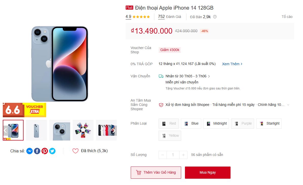 Loạt iPhone đang giảm giá đậm trên Shopee, giá rẻ giật mình, thấp hơn mua tại đại lý- Ảnh 3. Loạt iPhone đang giảm giá đậm trên Shopee, giá rẻ giật mình, thấp hơn mua tại đại lý- Ảnh 3.