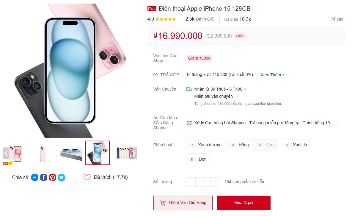 Loạt iPhone đang giảm giá đậm trên Shopee, giá rẻ giật mình, thấp hơn mua tại đại lý- Ảnh 4. Loạt iPhone đang giảm giá đậm trên Shopee, giá rẻ giật mình, thấp hơn mua tại đại lý- Ảnh 4.