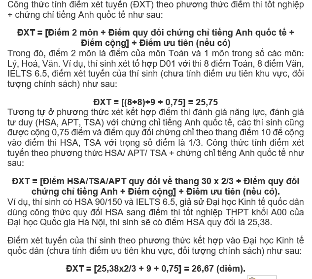 ĐH Kinh tế Quốc dân cộng 2 lần điểm cho thí sinh có chứng chỉ ngoại ngữ: Liệu có công bằng?- Ảnh 1. ĐH Kinh tế Quốc dân cộng 2 lần điểm cho thí sinh có chứng chỉ ngoại ngữ: Liệu có công bằng?- Ảnh 1.