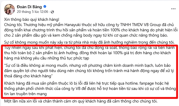 Cách hoàn tiền loạt sản phẩm bị thu hồi của Đoàn Di Băng: Không có hướng dẫn công khai, rối như tơ vò!- Ảnh 2. Cách hoàn tiền loạt sản phẩm bị thu hồi của Đoàn Di Băng: Không có hướng dẫn công khai, rối như tơ vò!- Ảnh 2.
