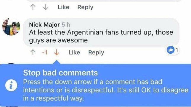Facebook thử nghiệm tính năng Downvote để giảm bớt nội dung bình luận- Ảnh 2. Facebook thử nghiệm tính năng Downvote để giảm bớt nội dung bình luận- Ảnh 2.