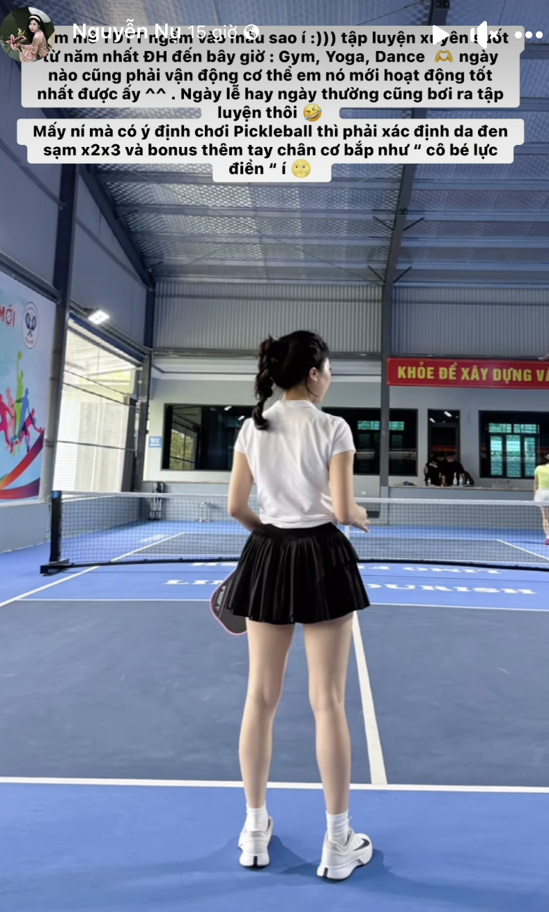 Em gái Văn Toàn chơi pickleball, chấp nhận từ vóc dáng nuột nà thành Em gái Văn Toàn chơi pickleball, chấp nhận từ vóc dáng nuột nà thành