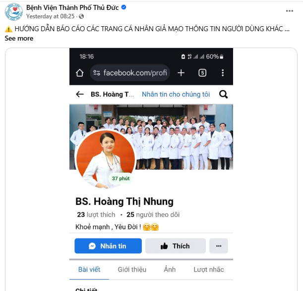 Bệnh viện ở TP.HCM cảnh báo khẩn cấp về "bác sĩ Hoàng Thị Nhung"- Ảnh 1. Bệnh viện ở TP.HCM cảnh báo khẩn cấp về "bác sĩ Hoàng Thị Nhung"- Ảnh 1.