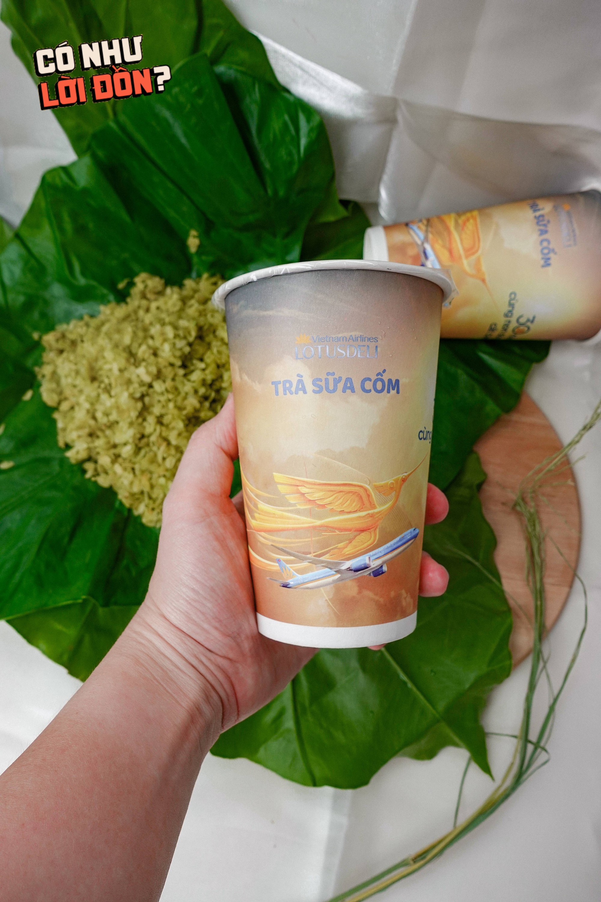 Cận cảnh cốc trà sữa cốm 50k của Vietnam Airlines: Bao bì đẹp nhưng topping bên trong mới là điều đáng chú ý- Ảnh 10. Cận cảnh cốc trà sữa cốm 50k của Vietnam Airlines: Bao bì đẹp nhưng topping bên trong mới là điều đáng chú ý- Ảnh 10.