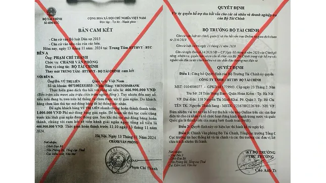 Lãnh đạo Bộ Tài chính bị giả mạo chữ ký, con dấu- Ảnh 1. Lãnh đạo Bộ Tài chính bị giả mạo chữ ký, con dấu- Ảnh 1.