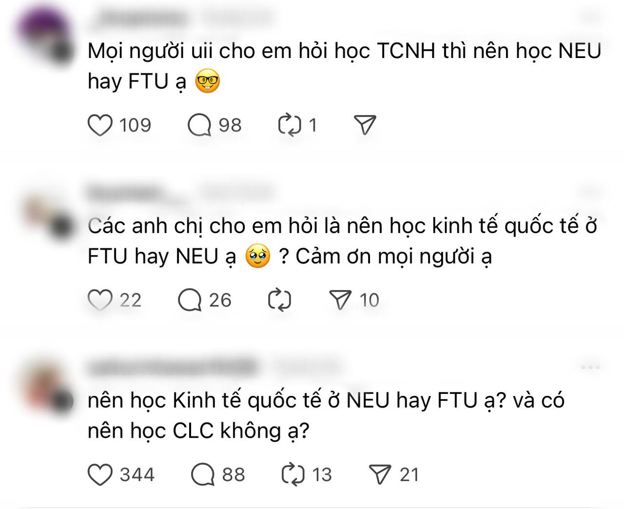 Cuộc "phím chiến" đang rần rần khắp Threads, Facebook: Nên học Kinh tế tại NEU hay FTU?- Ảnh 3.