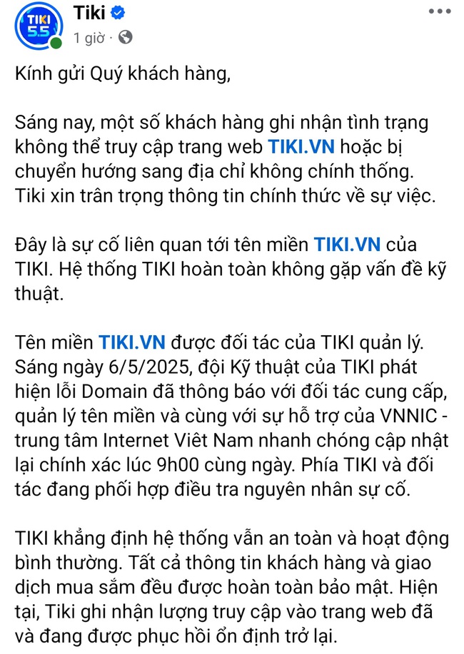 Bất ngờ bị chuyển hướng sang trang web cá độ, Tiki lên tiếng- Ảnh 1. Bất ngờ bị chuyển hướng sang trang web cá độ, Tiki lên tiếng- Ảnh 1.