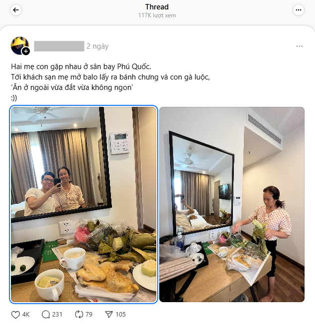 Gà luộc, bánh chưng và cả tăm xỉa răng: Chuyến du lịch Phú Quốc viral cõi mạng của một bà mẹ “made in Viet Nam”- Ảnh 1. Gà luộc, bánh chưng và cả tăm xỉa răng: Chuyến du lịch Phú Quốc viral cõi mạng của một bà mẹ “made in Viet Nam”- Ảnh 1.