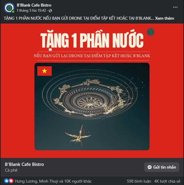 Quán cà phê kêu gọi người dân trả drone ra thông báo khẩn- Ảnh 2. Quán cà phê kêu gọi người dân trả drone ra thông báo khẩn- Ảnh 2.