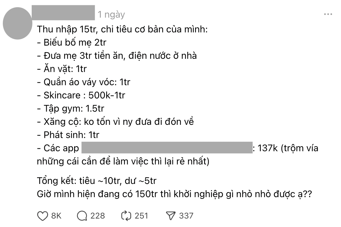 Không tin nổi với cách để có dư 150 triệu của cô gái lương 15 triệu: Vậy cũng được nữa hả…- Ảnh 1. Không tin nổi với cách để có dư 150 triệu của cô gái lương 15 triệu: Vậy cũng được nữa hả…- Ảnh 1.