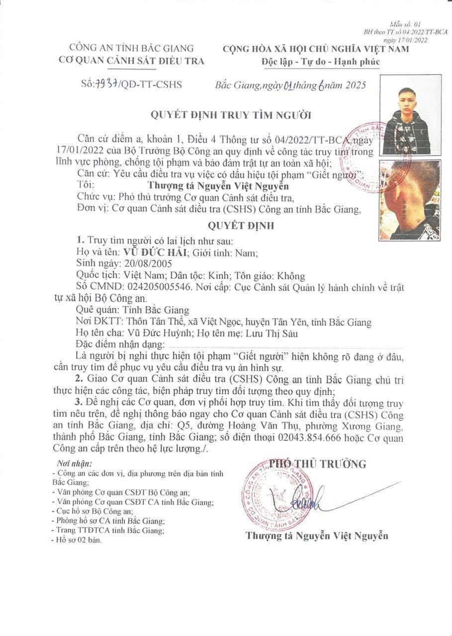 Bắt nghi phạm giết người ở Bắc Giang sau sau gần 15 tiếng lẩn trốn- Ảnh 1.
