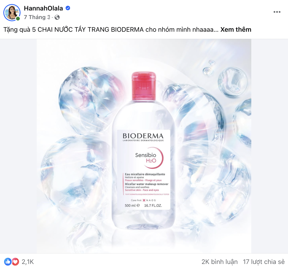 Hannah Olala có động thái nóng sau khi Bioderma bị thu hồi giấy phép- Ảnh 3. Hannah Olala có động thái nóng sau khi Bioderma bị thu hồi giấy phép- Ảnh 3.