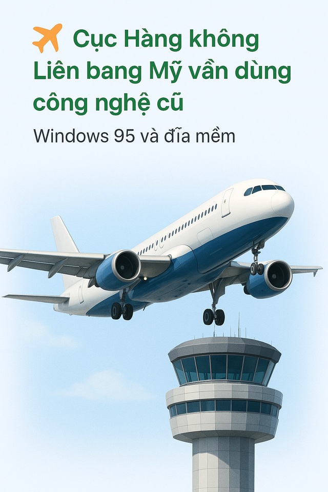 2025 rồi Cục Hàng không Liên bang Mỹ vẫn dùng đĩa mềm và Windows 95- Ảnh 2. 2025 rồi Cục Hàng không Liên bang Mỹ vẫn dùng đĩa mềm và Windows 95- Ảnh 2.