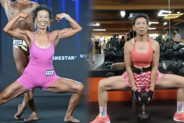 Bã lão U80 có cơ bụng 6 múi, dù già nhất vẫn đoạt giải cuộc thi thể hình- Ảnh 1. Bã lão U80 có cơ bụng 6 múi, dù già nhất vẫn đoạt giải cuộc thi thể hình- Ảnh 1.