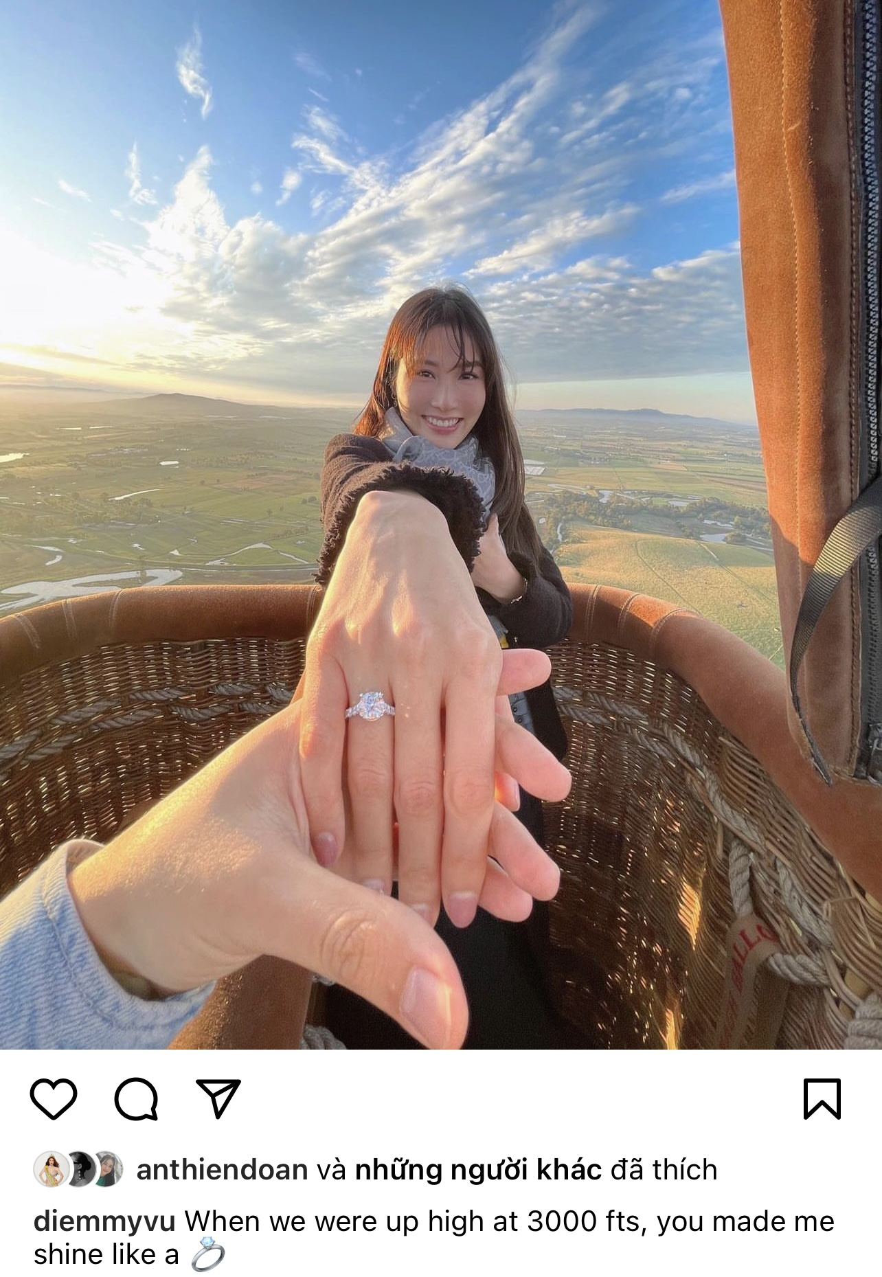 Sao nữ Vbiz được cầu hôn ở độ cao 900m: Từng rạn nứt vì yêu xa, giữ kín 1 thông tin trong suốt 7 tháng- Ảnh 3. Sao nữ Vbiz được cầu hôn ở độ cao 900m: Từng rạn nứt vì yêu xa, giữ kín 1 thông tin trong suốt 7 tháng- Ảnh 3.