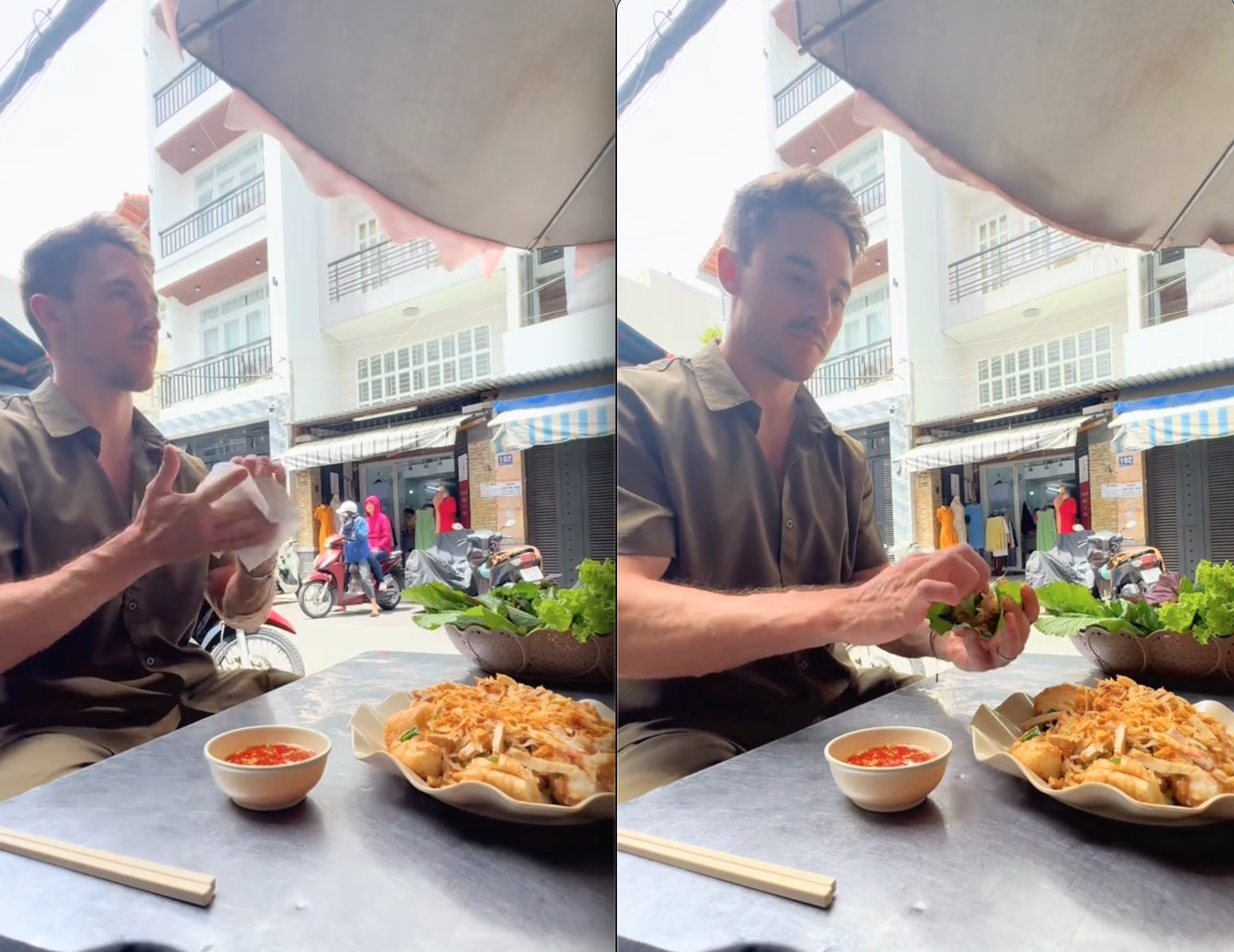 Khách Tây ăn thử 1 món bánh mì Khách Tây ăn thử 1 món bánh mì