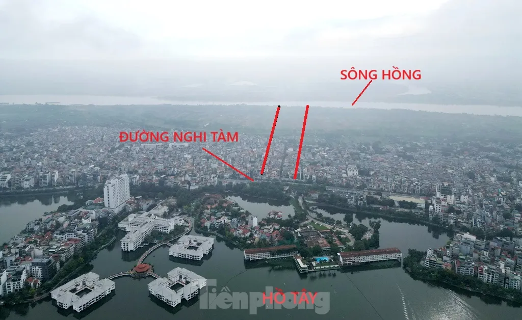 Cận cảnh vị trí được đề xuất làm đường hầm qua Hồ Tây- Ảnh 5. Cận cảnh vị trí được đề xuất làm đường hầm qua Hồ Tây- Ảnh 5.