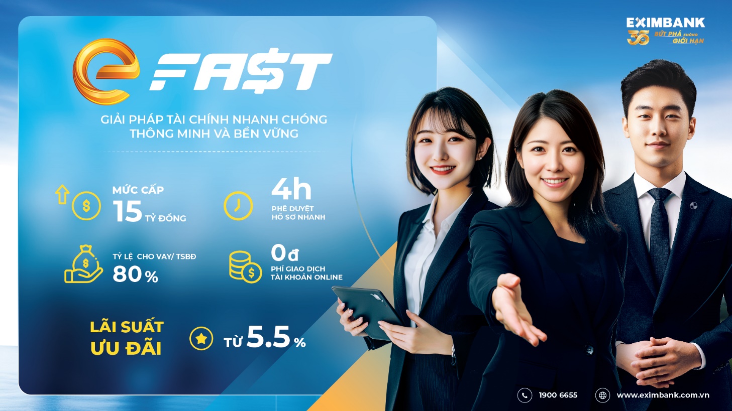 EXIMBANK cung cấp giải pháp tài chính toàn diện cho doanh nghiệp SME- Ảnh 1. EXIMBANK cung cấp giải pháp tài chính toàn diện cho doanh nghiệp SME- Ảnh 1.