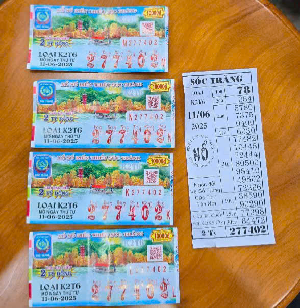 Vợ mua vé số của chồng bán, chiều trở thành tỉ phú- Ảnh 1. Vợ mua vé số của chồng bán, chiều trở thành tỉ phú- Ảnh 1.