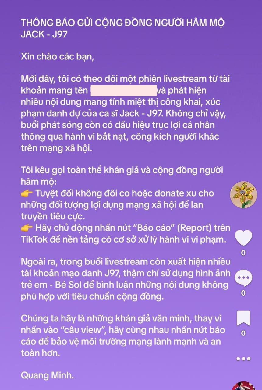 Phía Jack bất ngờ cảnh báo nóng, còn nhắc đến bé Sol- Ảnh 2.