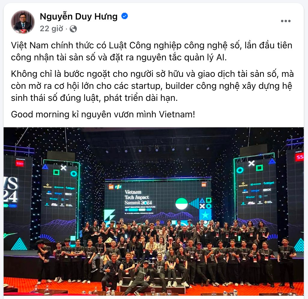 Ông Nguyễn Duy Hưng: Công nhận tài sản số, không chỉ là bước ngoặt cho người sở hữu mà còn mở ra cơ hội lớn xây dựng hệ sinh thái số đúng luật, dài hạn- Ảnh 2. Ông Nguyễn Duy Hưng: Công nhận tài sản số, không chỉ là bước ngoặt cho người sở hữu mà còn mở ra cơ hội lớn xây dựng hệ sinh thái số đúng luật, dài hạn- Ảnh 2.
