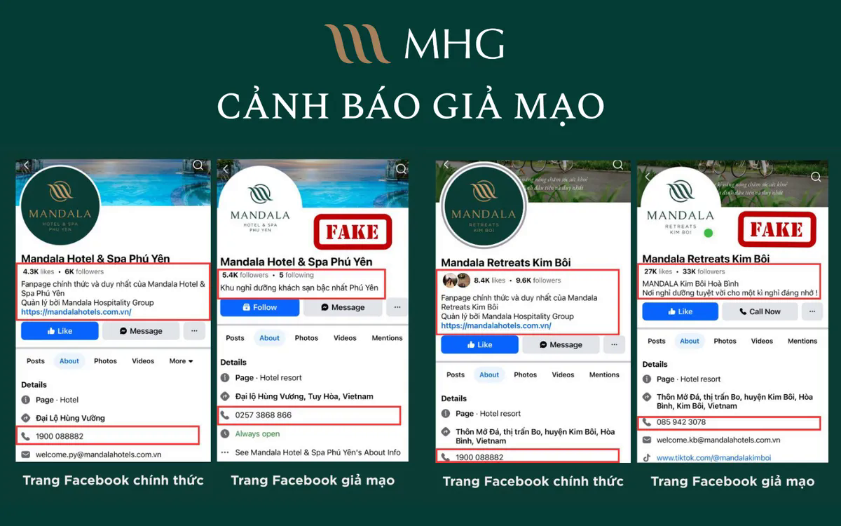 Cảnh báo giả mạo hệ thống Fanpage khách sạn Mandala - Hãy kiểm tra kỹ trước khi thanh toán đặt phòng- Ảnh 4. Cảnh báo giả mạo hệ thống Fanpage khách sạn Mandala - Hãy kiểm tra kỹ trước khi thanh toán đặt phòng- Ảnh 4.