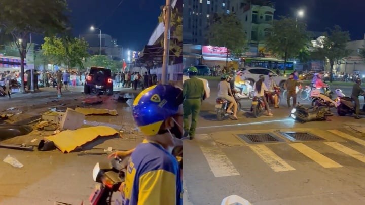 Xe Jeep lao qua dải phân cách tông 3 xe máy ở TP.HCM, hai phụ nữ tử vong- Ảnh 2. Xe Jeep lao qua dải phân cách tông 3 xe máy ở TP.HCM, hai phụ nữ tử vong- Ảnh 2.