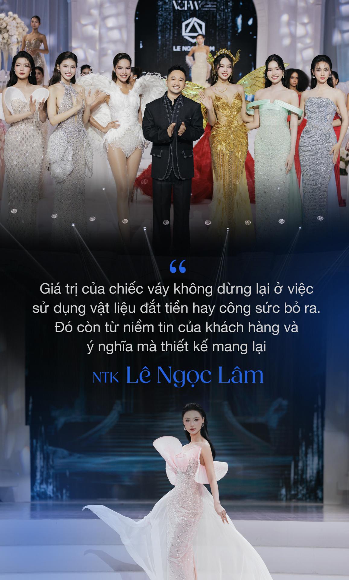 NTK Việt kể chuyện thực hiện 32 mẫu váy trong 10 ngày, đính 1.000 chiếc lông vũ cho chiếc váy của Khánh Vân vỏn vẹn 30 phút- Ảnh 6. NTK Việt kể chuyện thực hiện 32 mẫu váy trong 10 ngày, đính 1.000 chiếc lông vũ cho chiếc váy của Khánh Vân vỏn vẹn 30 phút- Ảnh 6.