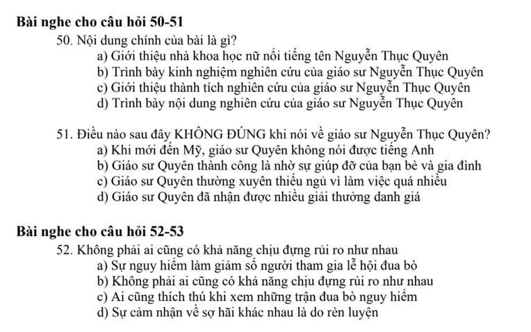 Sốc trước đề thi đánh giá năng lực tiếng Việt cho người nước ngoài: Đến người bản xứ còn hoa mắt, đúng là "phong ba bão táp"- Ảnh 1.