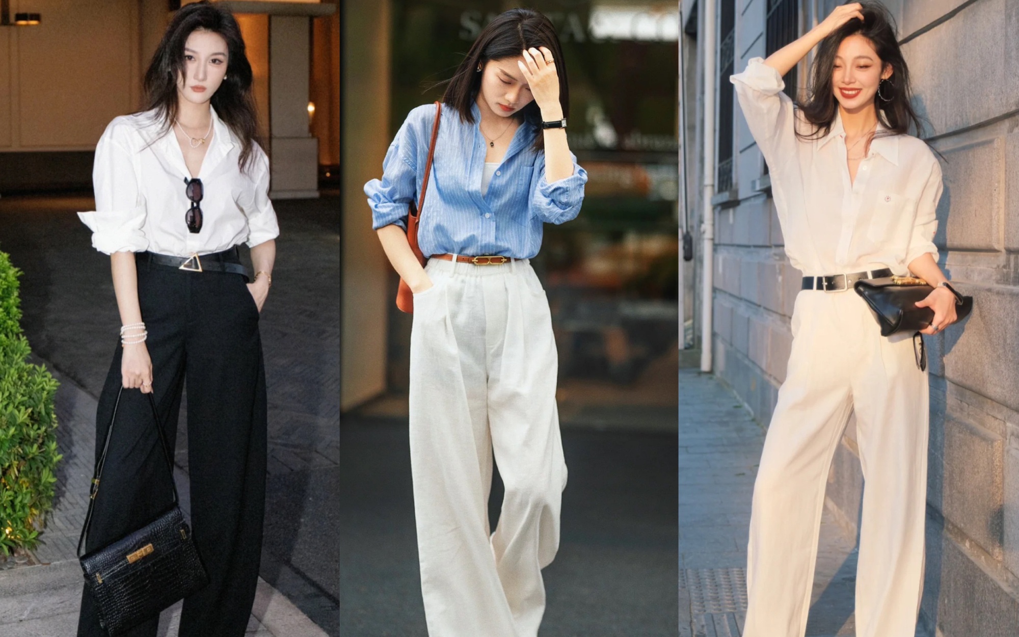 Áo sơ mi + quần ống rộng: Combo "gây sốt" dịp hè, mặc lên nhìn sang chảnh bùng nổ