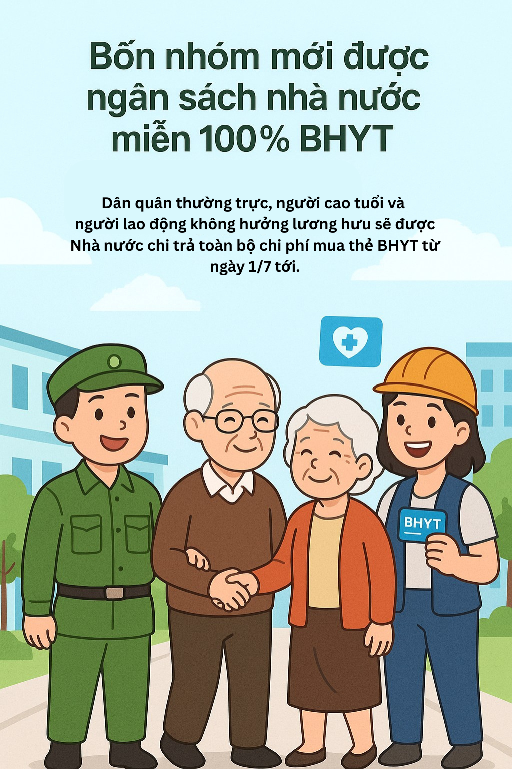 Chính thức từ 1/7: Thêm 4 nhóm người được hưởng BHYT miễn phí 100%, kiểm tra ngay để nắm rõ quyền lợi- Ảnh 1. Chính thức từ 1/7: Thêm 4 nhóm người được hưởng BHYT miễn phí 100%, kiểm tra ngay để nắm rõ quyền lợi- Ảnh 1.