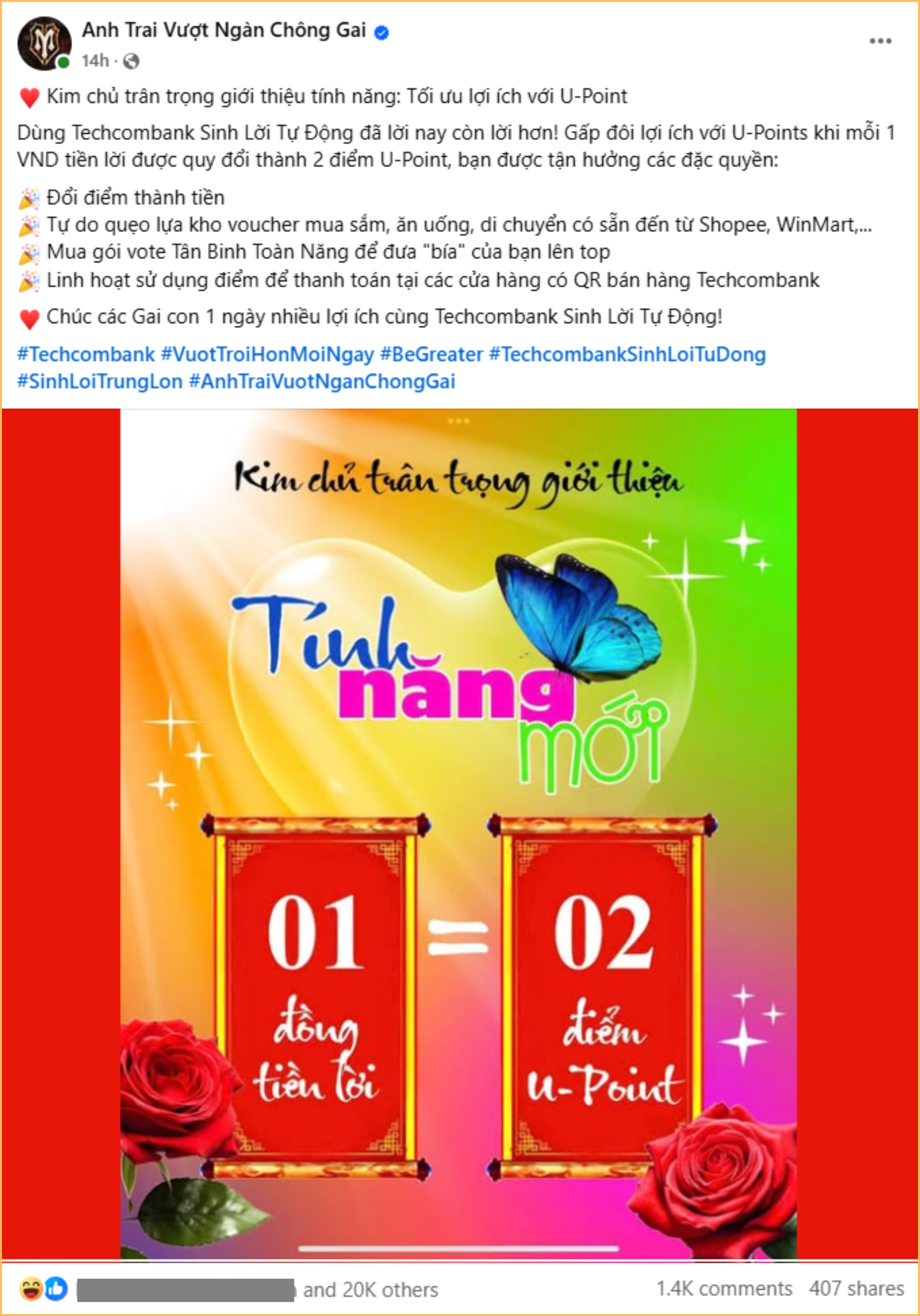 Techcombank được dân mạng sốt sắng gọi tên vì bức ảnh sến đến chấn động- Ảnh 2.