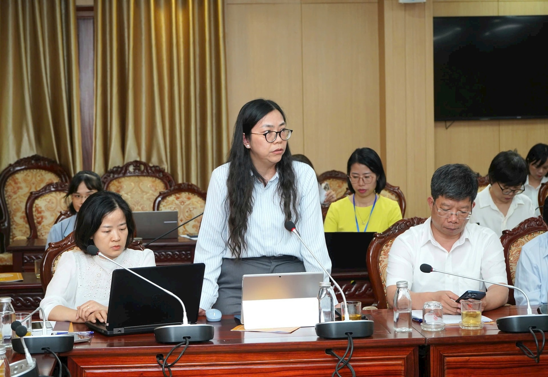 Phó Chủ tịch UBND thành phố Hà Nội Vũ Thu Hà làm việc với huyện Hoài Đức về công tác sắp xếp đơn vị hành chính cấp xã- Ảnh 5. Phó Chủ tịch UBND thành phố Hà Nội Vũ Thu Hà làm việc với huyện Hoài Đức về công tác sắp xếp đơn vị hành chính cấp xã- Ảnh 5.