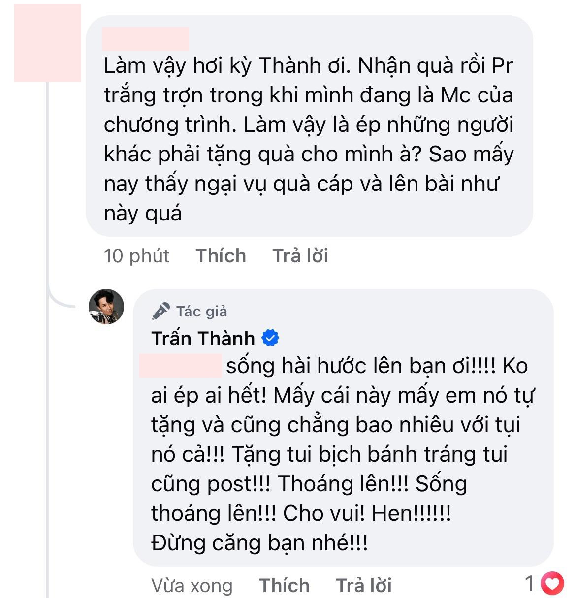 Trấn Thành lại vướng tranh cãi Trấn Thành lại vướng tranh cãi